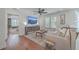 Comfortable living room with hardwood floors, bright windows, and stylish furnishings at 2615 Rutherford Way, Charleston, SC 29414