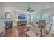 Cozy living room features a fireplace, plush seating, and a large TV for comfortable relaxation at 2615 Rutherford Way, Charleston, SC 29414