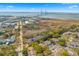 Scenic aerial view showcasing the Ravenel Bridge, nearby marshlands, and the community's layout at 274 Alexandra Dr # 14, Mount Pleasant, SC 29464