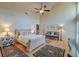 This bedroom has tall ceilings, large windows, and lots of space at 31 Berkshire Hall, Kiawah Island, SC 29455