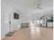 Open-concept floor plan with kitchen and living room combo, vaulted ceilings and neutral finishes at 3699 Goodwater St, Mount Pleasant, SC 29466