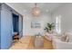 Bright office with stylish decor, comfortable seating, and natural light from shuttered windows at 3699 Goodwater St, Mount Pleasant, SC 29466