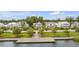 An aerial shot of beautiful waterfront homes with well manicured lawns at 3699 Goodwater St, Mount Pleasant, SC 29466
