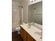 Bright bathroom features a double sink vanity, large mirror and shower-tub combination at 4804 Coopers Ct, Summerville, SC 29485