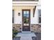 Front door entrance to home with glass pane and visible address at 5146 Park Creek Ave, North Charleston, SC 29418