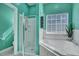 Modern bathroom with a separate tub and shower at 5420 Percival Ln, North Charleston, SC 29420