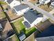 A high angle view of a two-story home with a fenced yard and a trampoline at 615 Ravens Wood Rd, Summerville, SC 29486