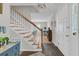 Elegant foyer with hardwood floors, staircase, and an inviting view of the home's interior at 726 Gypsy Ln, Mount Pleasant, SC 29464