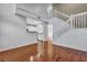 Bright and airy living room with hardwood floors and staircase to the second floor at 804 Buckthorn Cir, Summerville, SC 29483