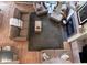Aerial view of a cozy living room with fireplace, comfortable seating, and hardwood floors at 1001 Jungle Shores Dr # 1/4 Share Interval, Edisto Beach, SC 29438