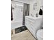 Well-lit bathroom featuring a vanity with storage and a shower-tub combo at 111 A Heatley St, Moncks Corner, SC 29461
