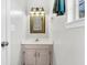 Cozy bathroom vanity with neutral decor and a framed mirror adding a touch of elegance to the space at 113 Hartley Hall Ct, Summerville, SC 29485