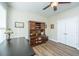 The home office features beautiful hard wood floors and a large storage hutch at 130 Darby Mdw Ln, Ridgeville, SC 29472