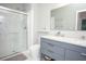 Contemporary bathroom with a glass shower, sleek vanity, and modern fixtures at 130 River Landing Drive # 8209, Charleston, SC 29492