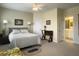Cozy bedroom with a comfortable bed and ensuite bathroom access at 138 Golfview Ln, Summerville, SC 29485