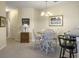 Bright dining area featuring neutral paint, four chairs and a light fixture at 138 Golfview Ln, Summerville, SC 29485