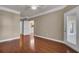 Bedroom with hardwood floors, ceiling fan, and a door to the outside at 1505 Basildon Rd, Mount Pleasant, SC 29466