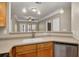 View of the kitchen countertop and sink area with stainless steel appliances and open to the living area at 1505 Basildon Rd, Mount Pleasant, SC 29466