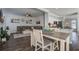 Cozy living room with eat in bar, fireplace and comfortable seating area at 1945 Hubbell Dr, Mount Pleasant, SC 29466