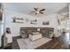 Comfortable living room with a large sectional sofa and decorative shelving at 1945 Hubbell Dr, Mount Pleasant, SC 29466