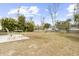 Spacious backyard featuring a patio set, mature trees and plenty of room for outdoor activities at 2005 Nitsa St, Johns Island, SC 29455