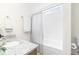 Bathroom featuring a single vanity with granite countertops and a shower/tub combo at 2005 Nitsa St, Johns Island, SC 29455