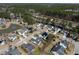 This aerial image highlights a quiet neighborhood, surrounded by lush greenery and beautiful landscaping at 2080 Bancroft Ln, Mount Pleasant, SC 29466