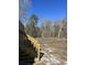 View of backyard and nature from home's wooden deck at 286 Marion Rd, Dorchester, SC 29437