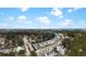 An aerial view of a neighborhood with beautiful homes and lush green landscaping under a partly cloudy blue sky at 2876 Rivertowne Pkwy, Mount Pleasant, SC 29466