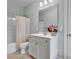 Well-lit bathroom with a vanity, mirror, and shower/tub combination at 2876 Rivertowne Pkwy, Mount Pleasant, SC 29466