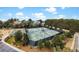 Overhead view of community tennis and basketball courts, providing residents with a variety of recreational activities at 2876 Rivertowne Pkwy, Mount Pleasant, SC 29466