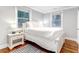 Cozy bedroom features a queen bed, wood floors, and natural light from two windows at 3 25Th Ave, Isle of Palms, SC 29451