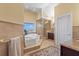 This bathroom features a jacuzzi tub, tiled floors, and a walk-in shower at 4935 Sound View Dr, Mount Pleasant, SC 29466