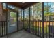 Cozy screened porch offers a relaxing outdoor space with views of the surrounding trees at 7930 Timbercreek Ln # C, North Charleston, SC 29418