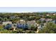 Beautiful aerial shot of the community, showcasing the ocean view and lush green surroundings at 8 Lagoon Villas, Isle of Palms, SC 29451