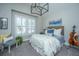 A cozy bedroom featuring plantation shutters and nautical decor at 103 Noisette Row, Summerville, SC 29483