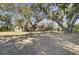 Large backyard with mature trees, a lush lawn, and a detached garage, perfect for outdoor enjoyment and storage at 1042 Chambers Ln, Mount Pleasant, SC 29464