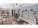 Inviting living room featuring a comfortable sofa and open layout with dining area at 105 Carter Dr, Goose Creek, SC 29445