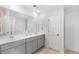 Contemporary bathroom featuring double sinks, sleek gray cabinetry, and stylish decor for a modern feel at 120 Moscato Ln, Summerville, SC 29485