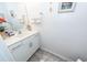Stylish powder room featuring a modern sink, vanity, and decorative accents at 121 Lakelyn Rd, Moncks Corner, SC 29461