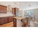 Kitchen with island, stainless steel appliances, granite countertops, and eat-in breakfast nook at 1305 Discovery Dr, Ladson, SC 29456