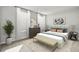 Comfortable main bedroom featuring stylish decor, plush bedding, and soft natural light at 2021 Quiet Ibis Rd, Hanahan, SC 29410