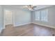 Spacious bedroom with wood flooring and a ceiling fan at 2673 Olympia Ave, North Charleston, SC 29405