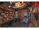 Unfinished basement, offers lots of storage space, shelving and a water heater at 2710 Laroche St, Edisto Beach, SC 29438