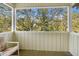 Relaxing screened porch showcasing a lovely view of a serene outdoor setting at 2710 Laroche St, Edisto Beach, SC 29438