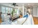 Inviting living room with hardwood floors, stylish decor, and an abundance of natural light at 313 Queen St, Mount Pleasant, SC 29464