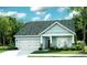 Charming single-Gathering home with a cozy front porch, a two-car garage, and manicured landscaping at 334 Pine Crest View Dr, Summerville, SC 29486