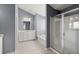 Ensuite bathroom features shower, soaking tub, and dual vanity at 415 Ribiero Dr, Summerville, SC 29486