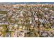 Expansive aerial view of a charming neighborhood with mature trees and diverse architecture near the water at 42 Barre St, Charleston, SC 29401