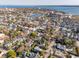 Scenic aerial view of a coastal neighborhood with diverse architecture and waterfront access at 42 Barre St, Charleston, SC 29401